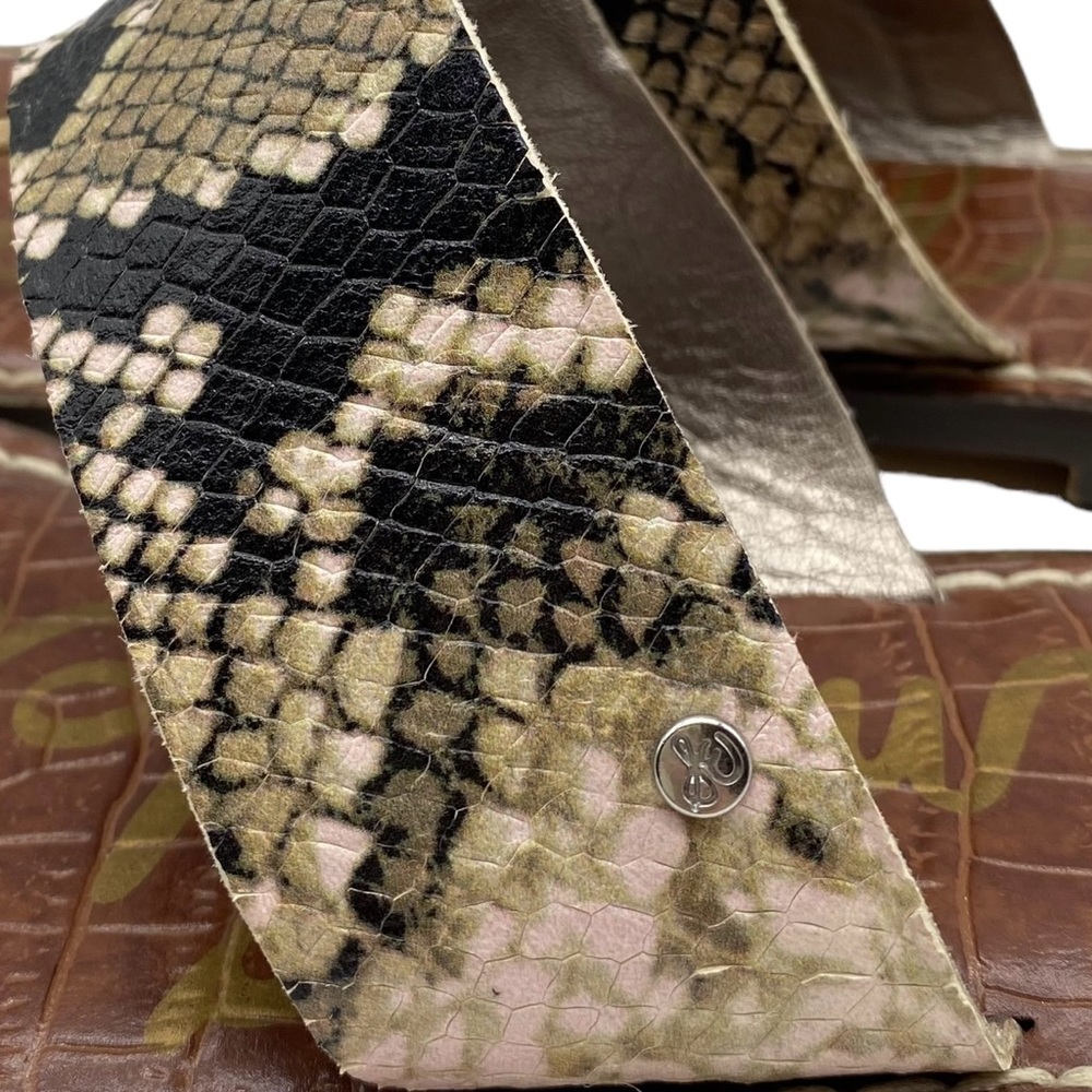 Sam Edelman Womens Shoes Gus Sandals Snake Leather Slip On Thong Casual Size 8 - Picture 3 of 11